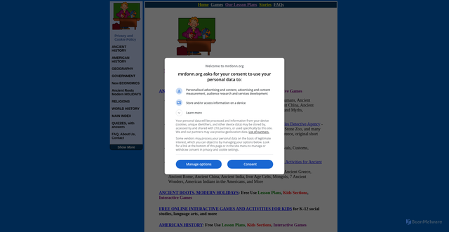 Security scan screenshot of https://www.mrdonn.org