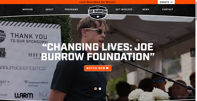 Security scan screenshot of https://joeburrow.org/