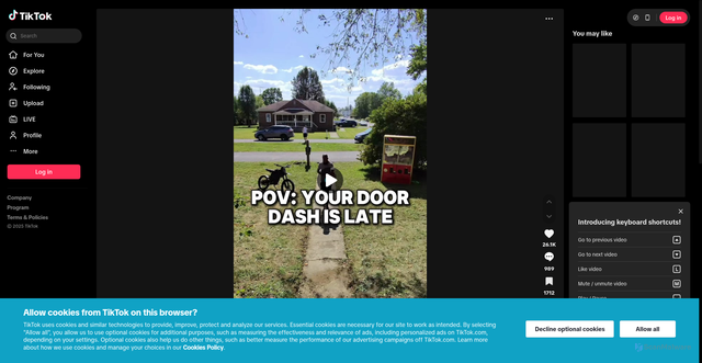 Security scan screenshot of https://www.tiktok.com/@suspiciouskindness/video/7556014479733951774