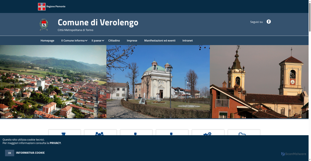 Security scan screenshot of https://www.comuneverolengo.it/hh/index.php