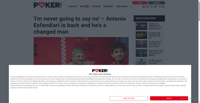 Security scan screenshot of https://www.poker.org/latest-news/return-to-poker-nostalgic-but-antonio-esfandiari-focused-on-fatherhood-ax2555Z6UbWh/