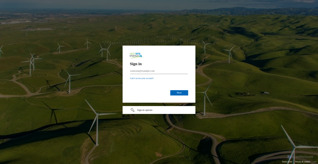 Security scan screenshot of https://eweb.nee.com