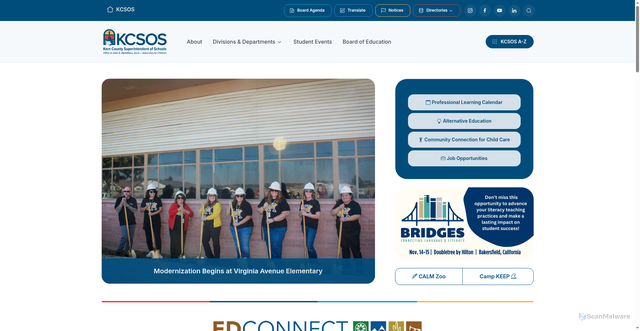 Security scan screenshot of https://kern.org/