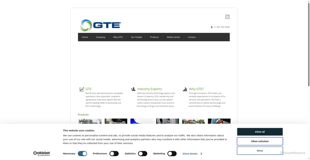 Security scan screenshot of https://gtefficiency.com