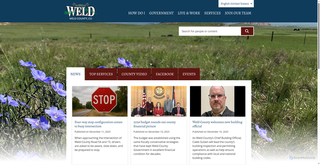 Security scan screenshot of https://www.weld.gov/