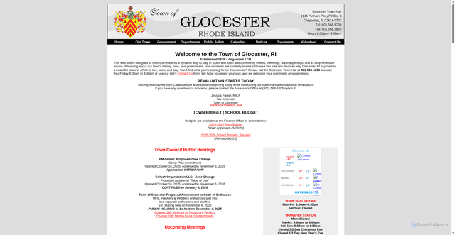 Security scan screenshot of https://glocesterri.gov/