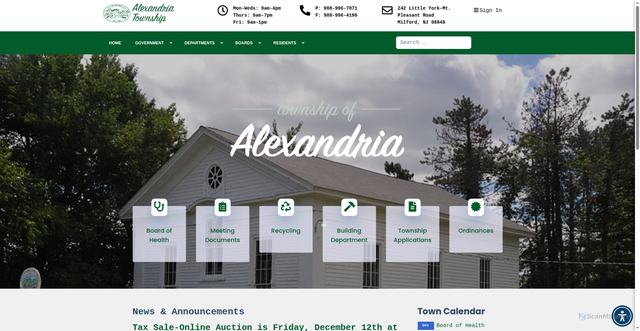 Security scan screenshot of https://alexandrianj.gov/