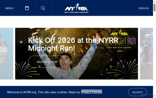 Security scan screenshot of https://www.nyrr.org/