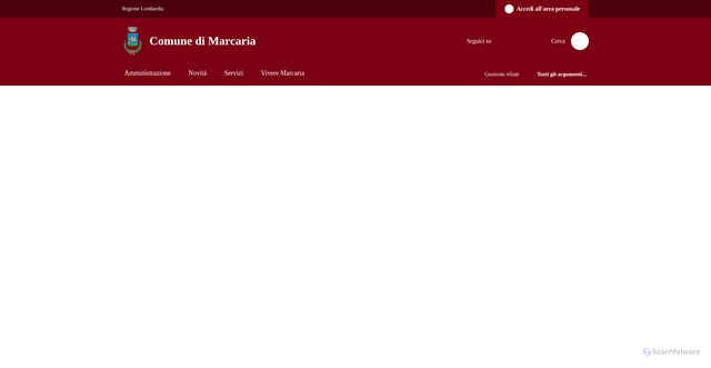 Security scan screenshot of https://www.comune.marcaria.mn.it