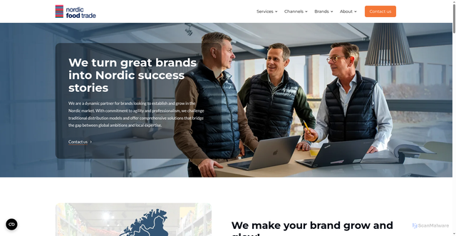 Security scan screenshot of https://nordicfoodtrade.se