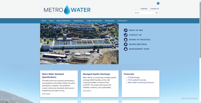 Security scan screenshot of https://www.mwdsls.gov/