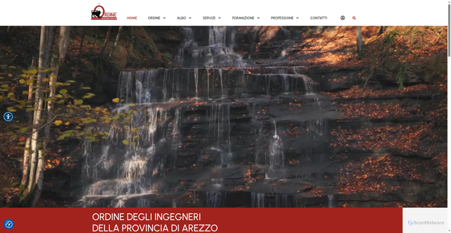 Security scan screenshot of https://www.ordineingegneriarezzo.it/