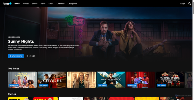 Security scan screenshot of https://www.tvnz.co.nz/