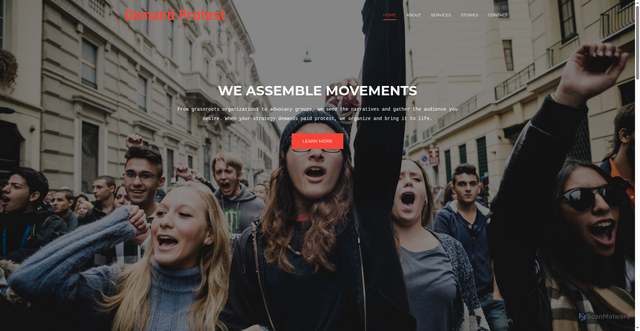 Security scan screenshot of https://www.demandprotest.com/