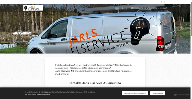 Security scan screenshot of https://jarlselservice.se