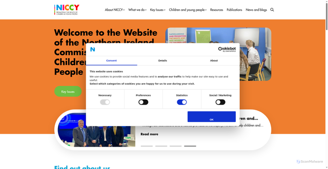 Security scan screenshot of https://www.niccy.org/