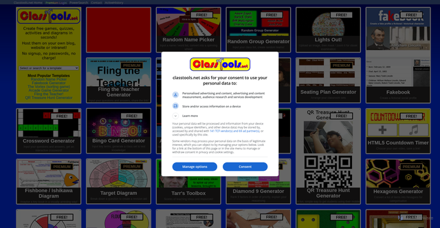 Security scan screenshot of https://www.classtools.net