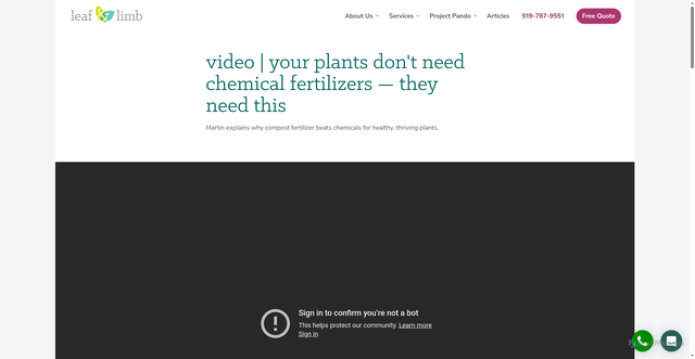 Security scan screenshot of https://www.leaflimb.com/video-your-plants-dont-need-chemical-fertilizers-they-need-this/