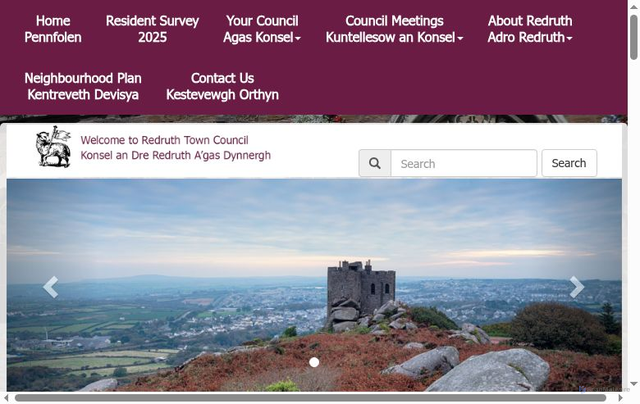 Security scan screenshot of http://www.redruth-tc.gov.uk/Home_Page_3274.aspx