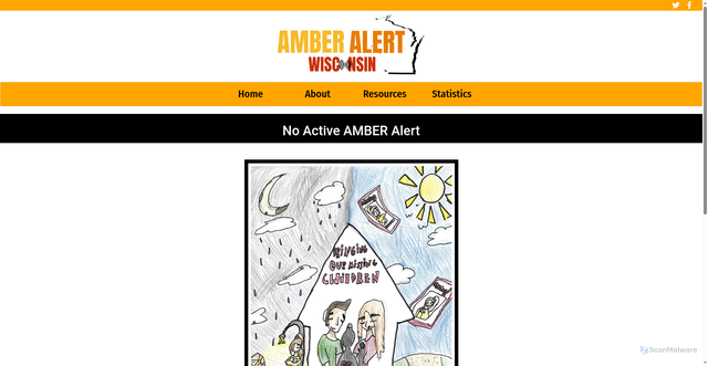 Security scan screenshot of https://amberalertwi.centralus.cloudapp.azure.com/