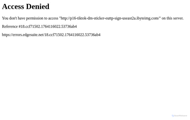 Security scan screenshot of https://p16-tiktok-dm-sticker-euttp-sign-useast2a.ibyteimg.com/