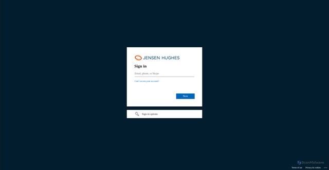 Security scan screenshot of https://rjagroup.sharepoint.com
