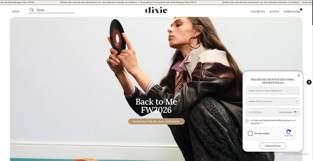 Security scan screenshot of https://www.dixiefashion.com