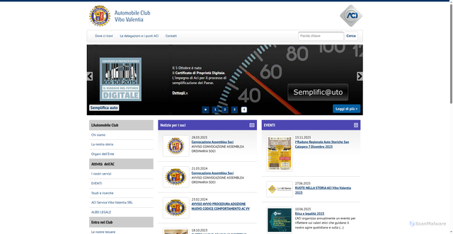 Security scan screenshot of https://vibovalentia.aci.it/