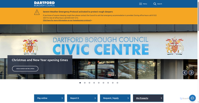 Security scan screenshot of https://www.dartford.gov.uk/