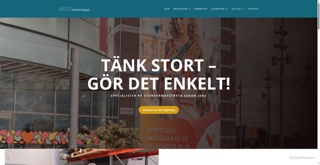 Security scan screenshot of https://storbildsbolagettest.se