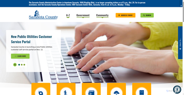 Security scan screenshot of https://www.scgov.net/