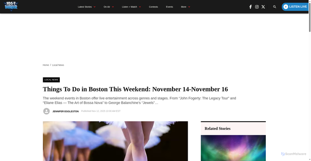 Security scan screenshot of https://wror.com/2025/11/12/things-to-do-in-boston-this-weekend-november-14-november-16/