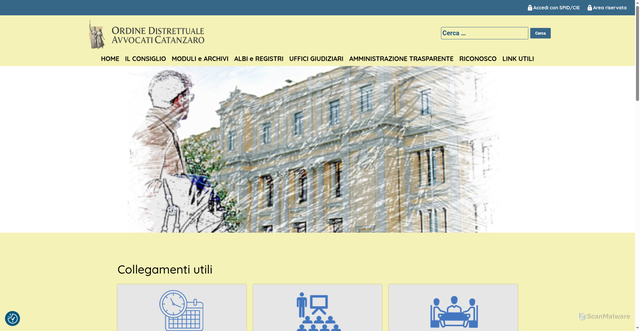 Security scan screenshot of https://www.ordineavvocaticatanzaro.it/
