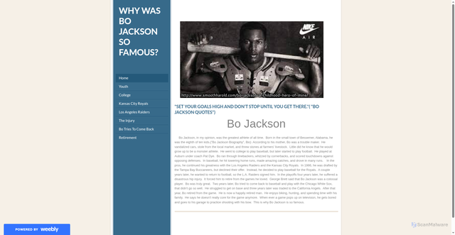 Security scan screenshot of https://whywasbojacksonsofamous.weebly.com/