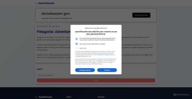 Security scan screenshot of https://donalawater.gov/