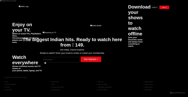 Security scan screenshot of http://netflix-lake.vercel.app/