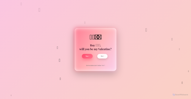Security scan screenshot of https://bemyroylentine-fiv6y4osqz.edgeone.app/