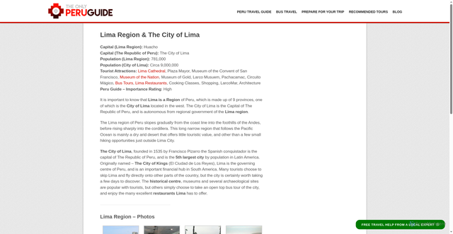 Security scan screenshot of https://www.theonlyperuguide.com/peru-travel-information/maps/peru-map-regions/lima-region-and-the-city-of-lima/