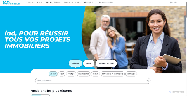 Security scan screenshot of https://iadfrance.fr