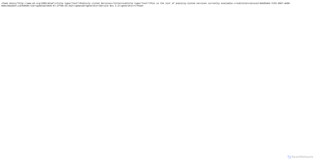 Security scan screenshot of https://gsm1557292777eh.servicebus.windows.net