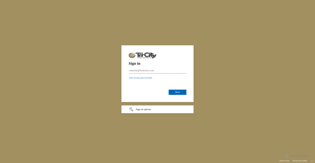 Security scan screenshot of https://tricityelectric-my.sharepoint.com