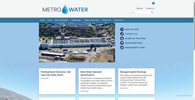 Security scan screenshot of https://www.mwdsls.gov/