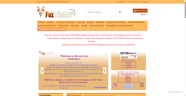 Security scan screenshot of https://foxtimbre.com