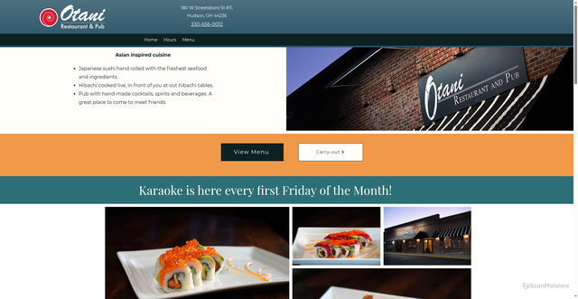 Security scan screenshot of https://www.otanihudson.com/
