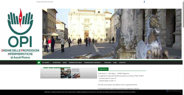 Security scan screenshot of https://www.opiascolipiceno.it/