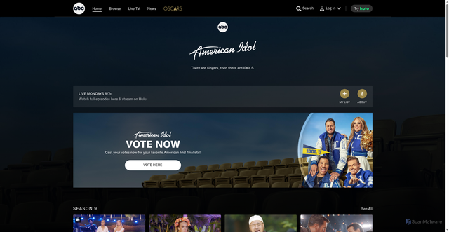 Security scan screenshot of http://www.americanidol.com/