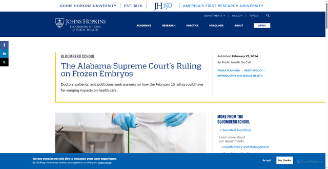 Security scan screenshot of https://publichealth.jhu.edu/2024/the-alabama-supreme-courts-ruling-on-frozen-embryos