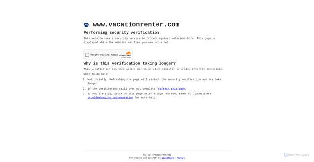 Security scan screenshot of https://vacationrenter.com