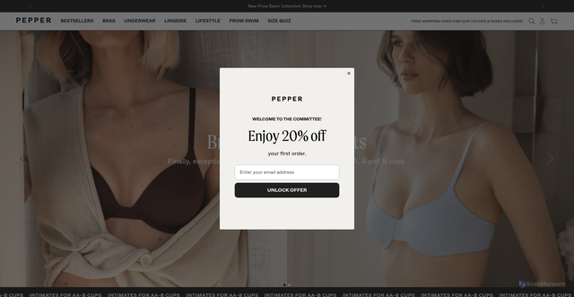 Security scan screenshot of https://wearpepper.com