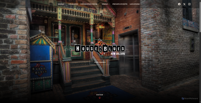 Security scan screenshot of https://neworleans.houseofblues.com/